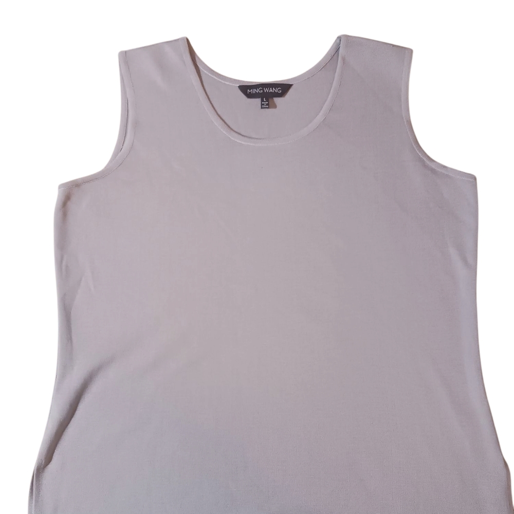 Ming Wang Gray Sleeveless Top